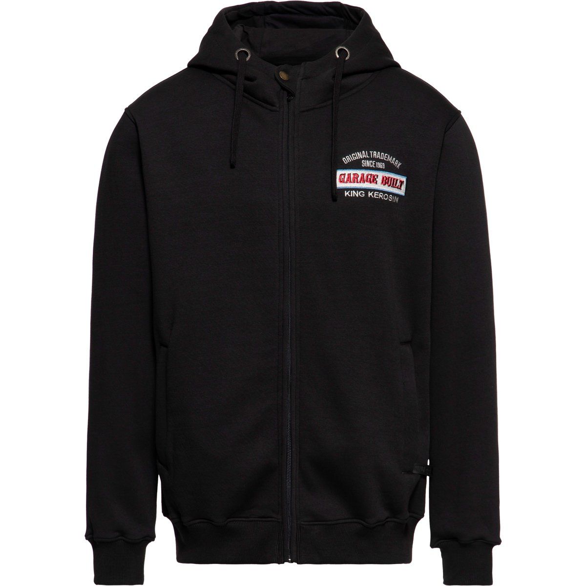 Herren Vintage Grafik Kapuzenjacke mit Reißverschluss
