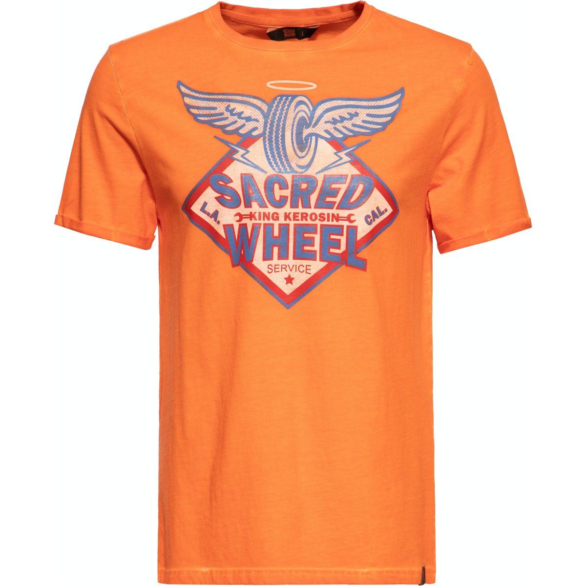 Retro Grafikdruck Baumwoll T-Shirt