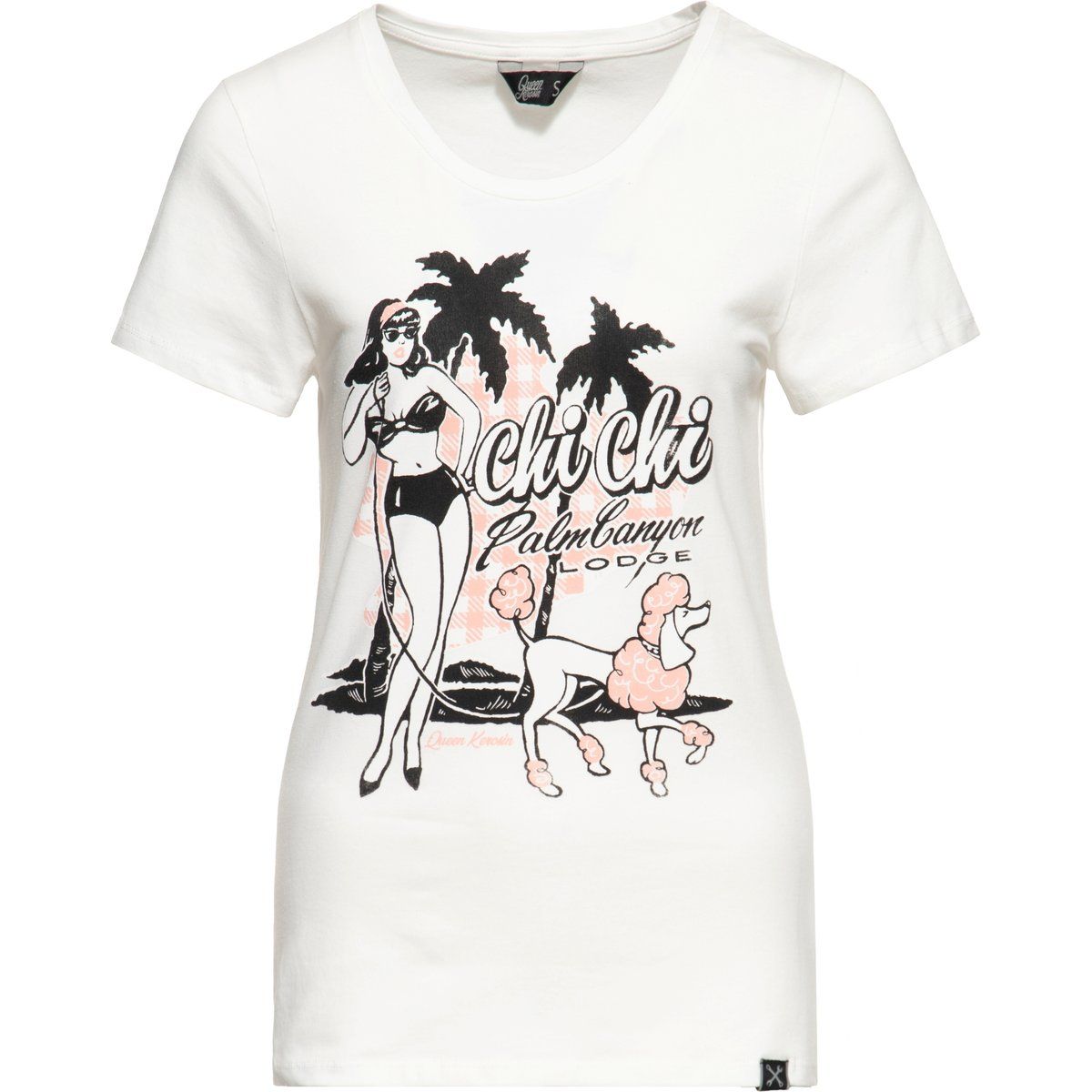 T-Shirt mit Poodle-Grafik im Vintage-Stil