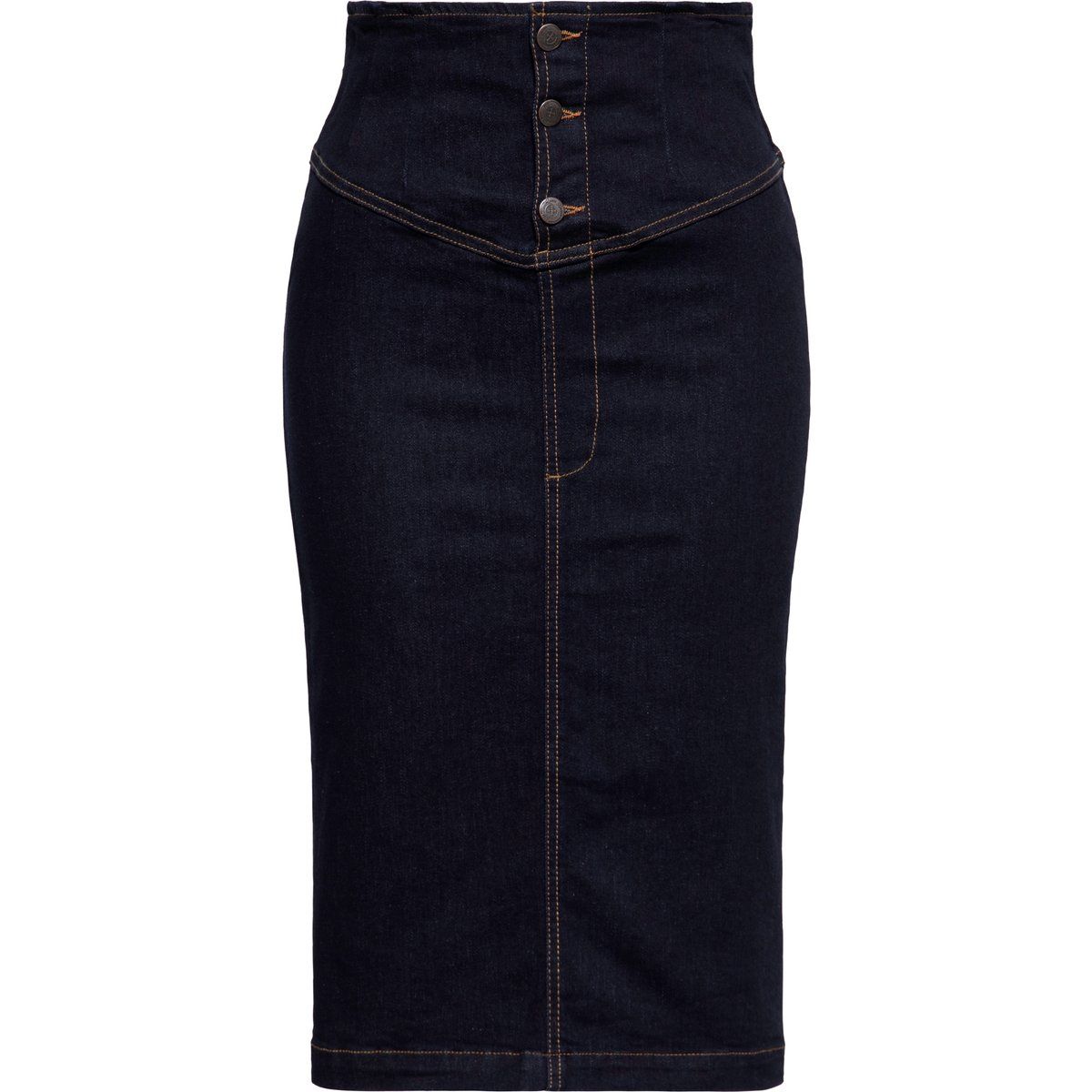 Hochtaillierter Jeans Bleistiftrock