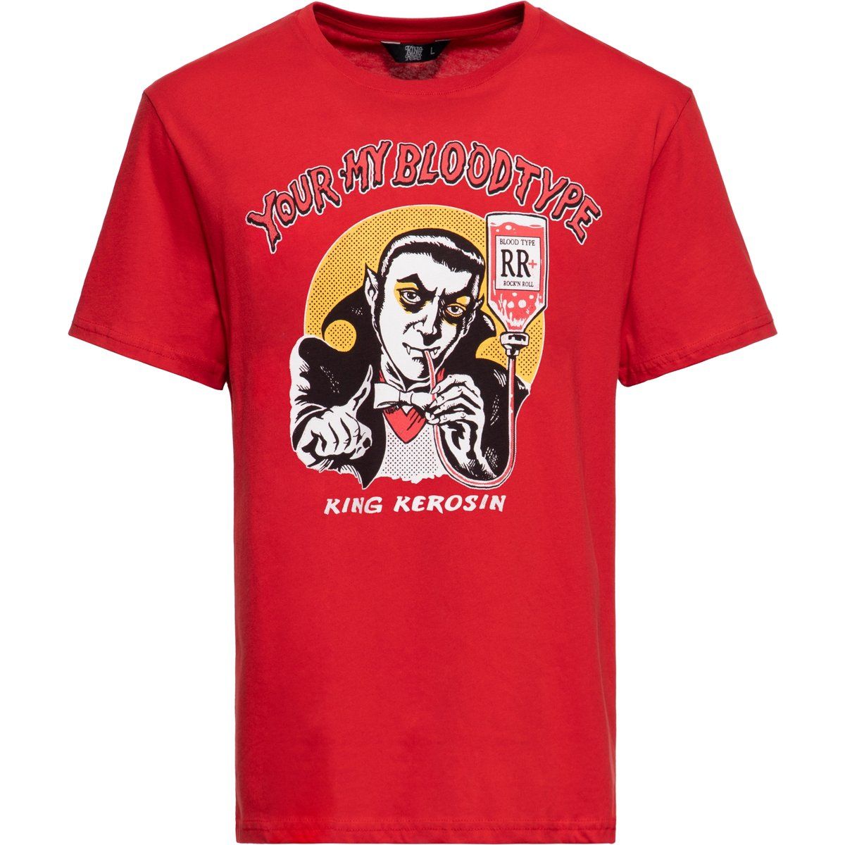 Herren Retro Vampir Grafik T-Shirt