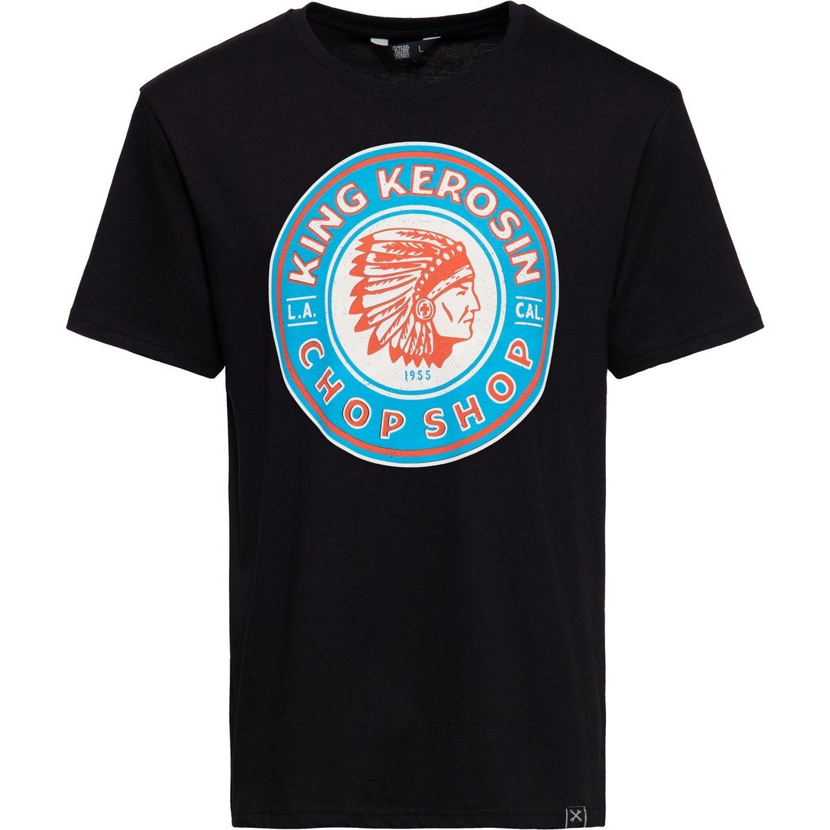 Retro Indian Chop Shop Grafik T-Shirt