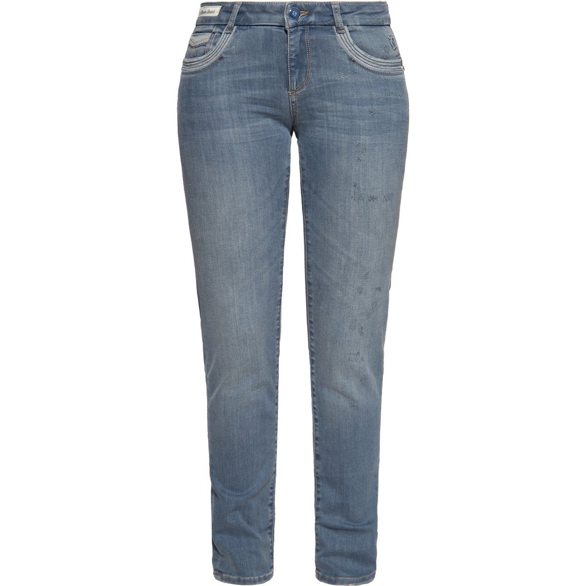 Damen Slim-Fit Jeans mit mittelhoher Taille