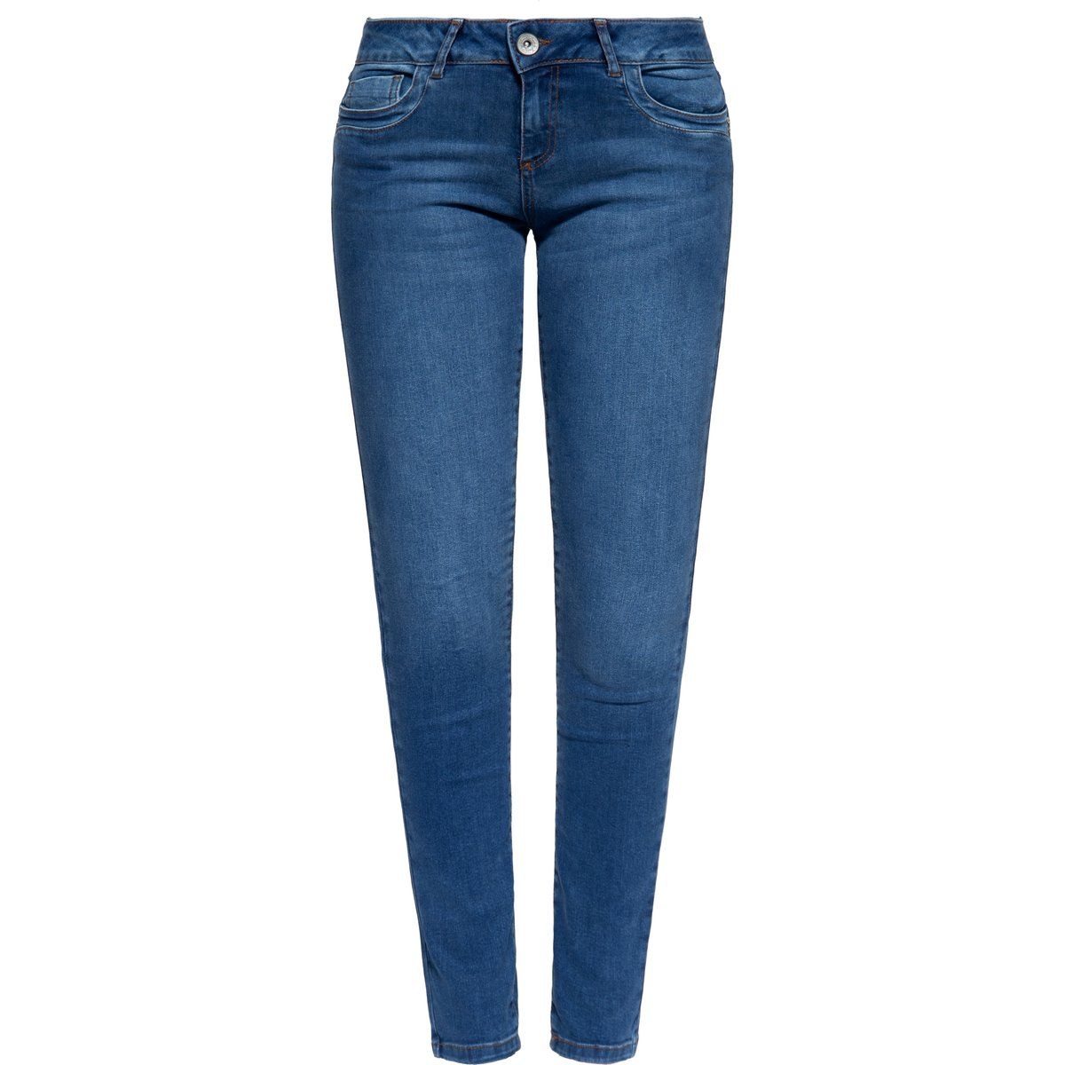 Slim Fit Jeans mit mittlerer Bundhöhe
