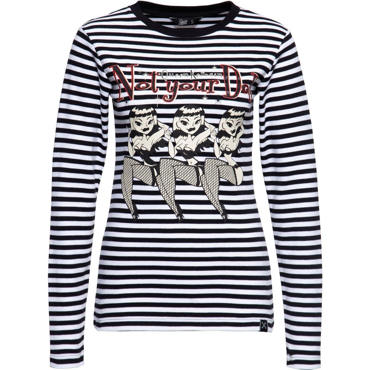 Gestreiftes Rockabilly Langarmshirt