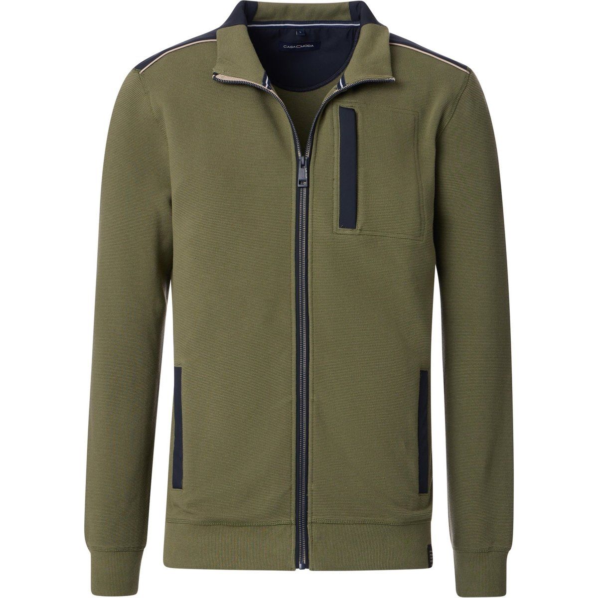 Lässige Strickjacke mit Reißverschluss