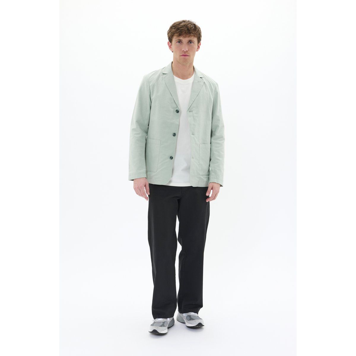 Locker geschnittener Baumwoll Leinen Blazer