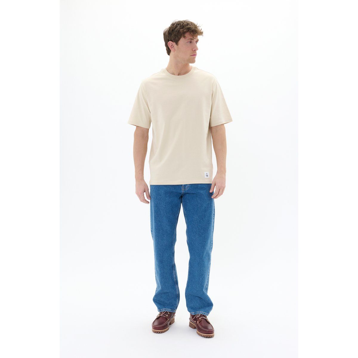 Entspannt geschnittenes Baumwoll-T-Shirt