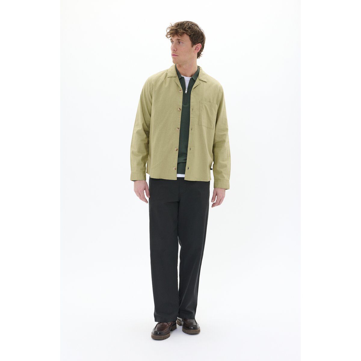 Lässiges Overshirt aus Leinenmischung