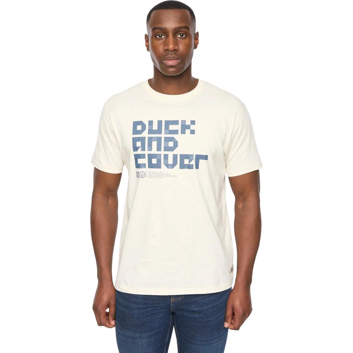 Duck and Cover - "Bloxx" T-Shirt für Herren (Naturweiß)