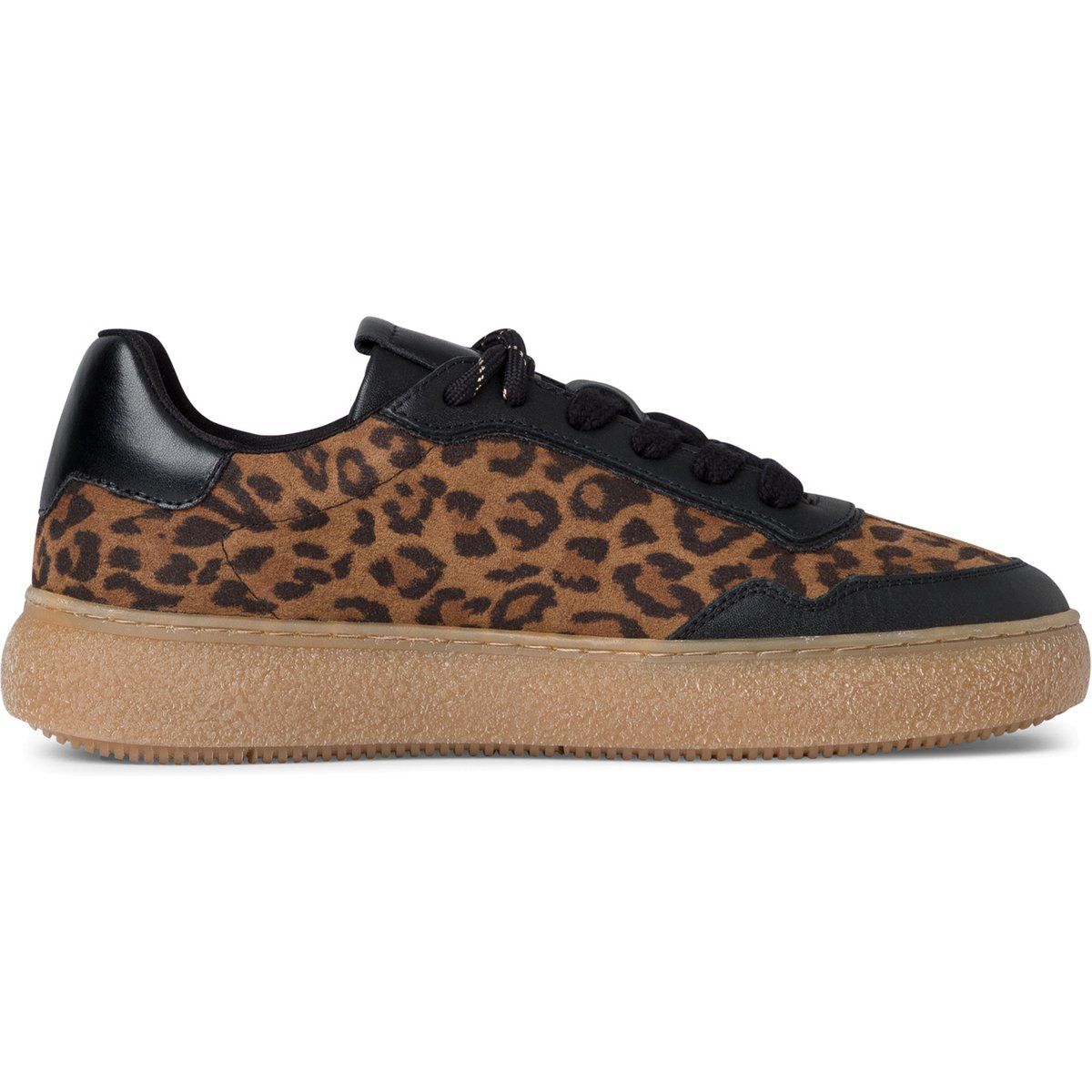 Leopard-Print Mode-Sneakers aus Leder