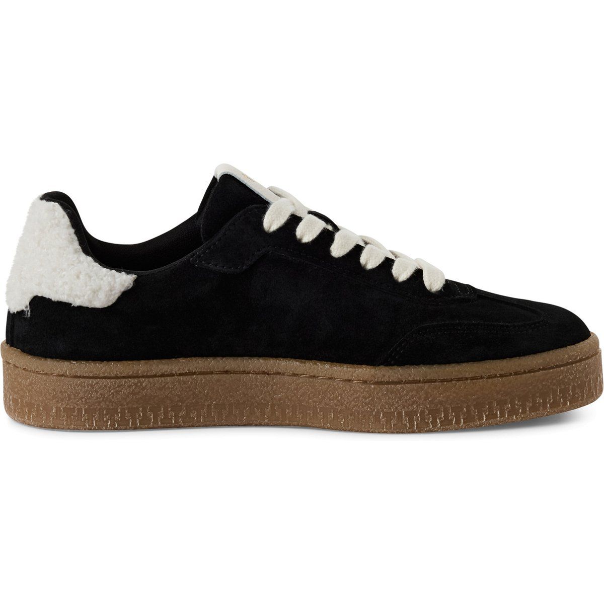 Schwarze Schnür-Sneakers aus Wildleder