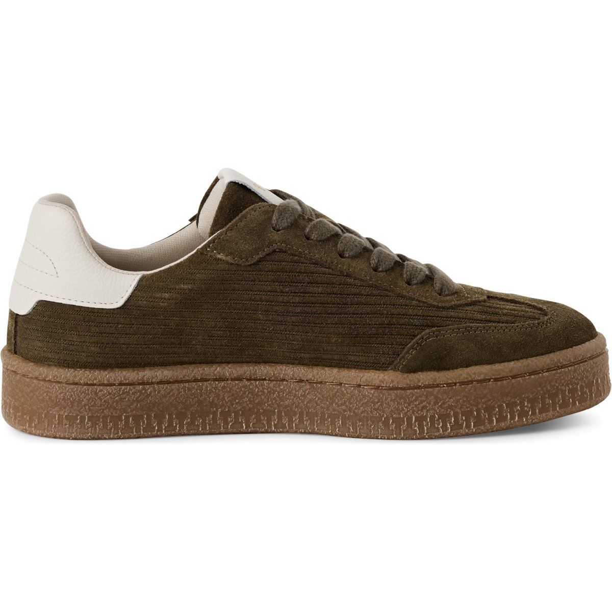 Plateau-Sneaker aus geripptem Wildleder