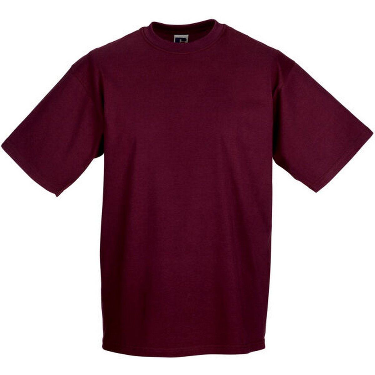 Burgunderrotes Bio-Baumwoll T-Shirt mit kurzen Ärmeln