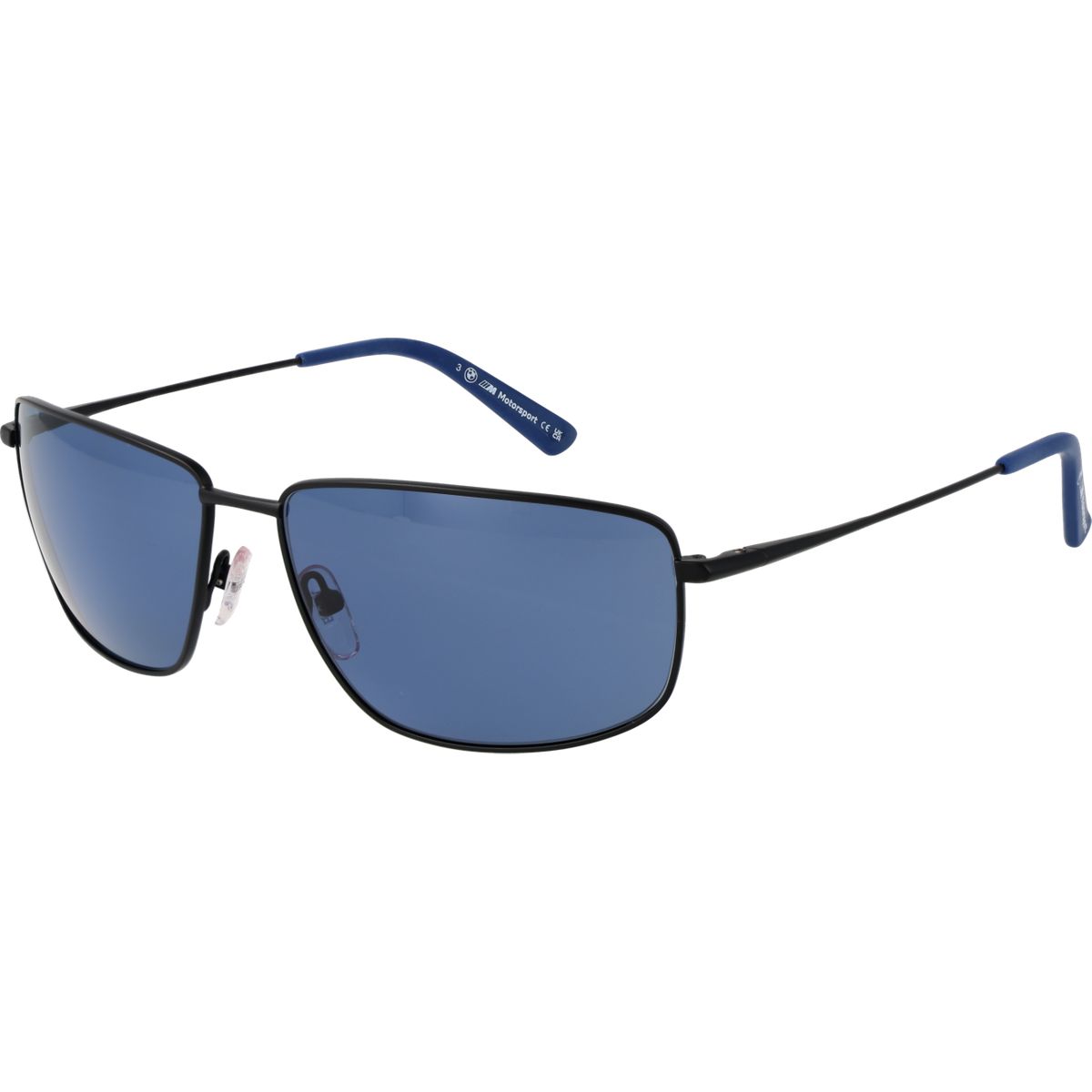 Rechteckige Sonnenbrille mit blauen Gläsern