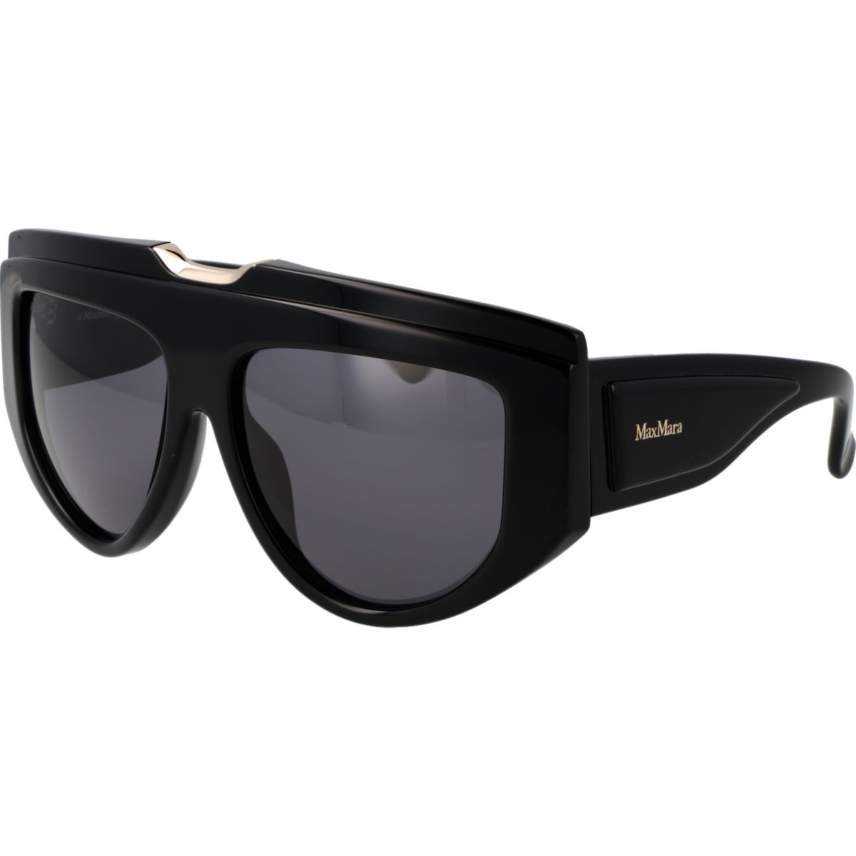 Rechteckige Vollrand-Schild Sonnenbrille
