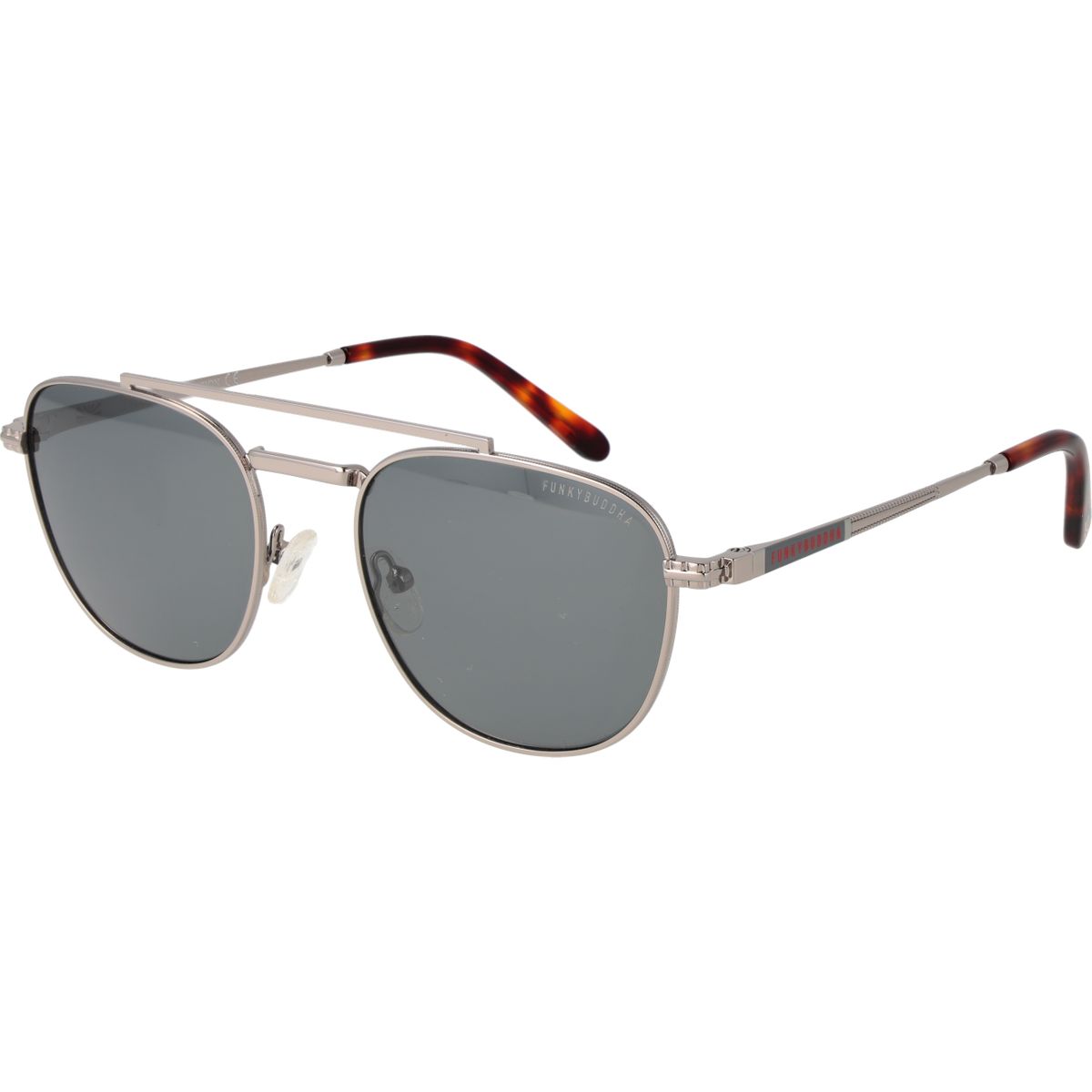 Silberfarbene Pilotenbrille