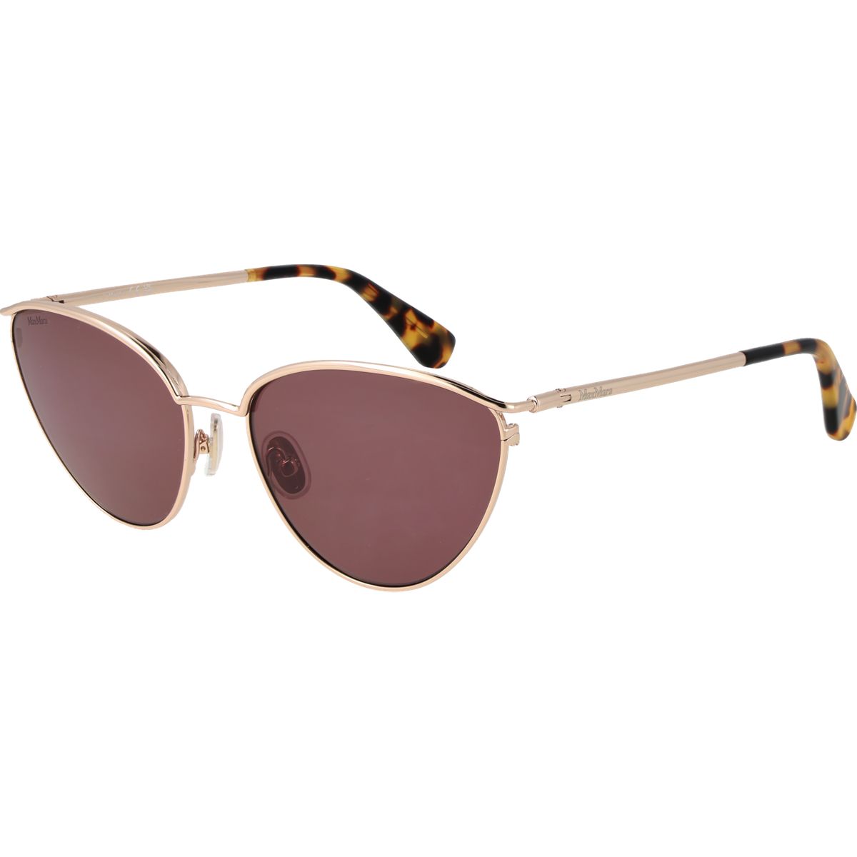 Katzenaugen-Sonnenbrille mit goldenem Rahmen