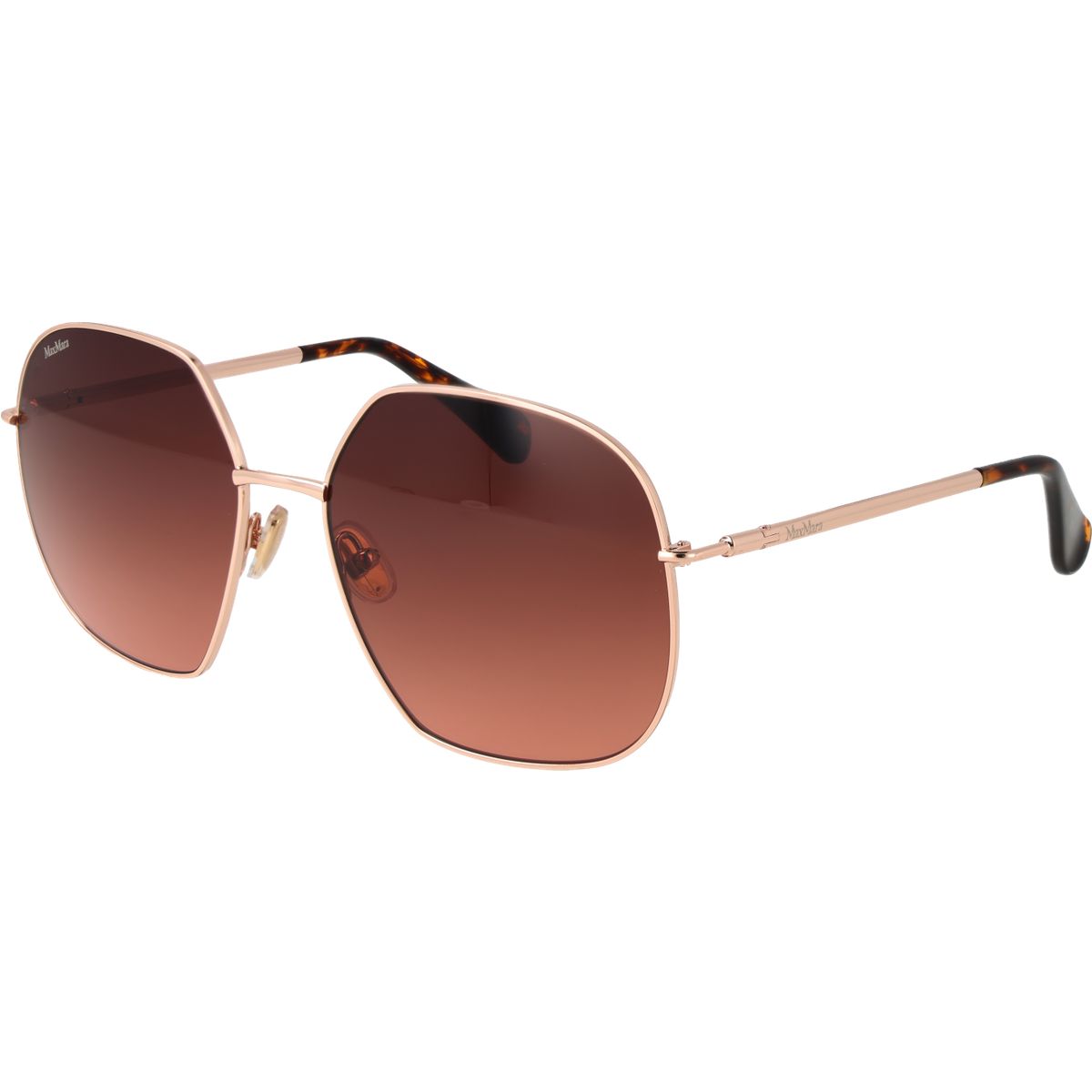 Geometrische Sonnenbrille mit Metallrahmen