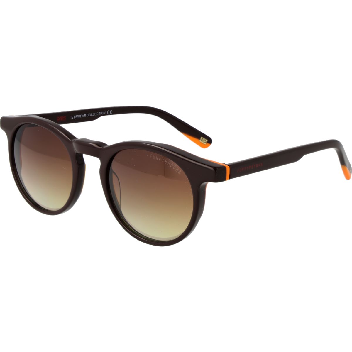 Runde Vollrand-Sonnenbrille mit Farbverlauf