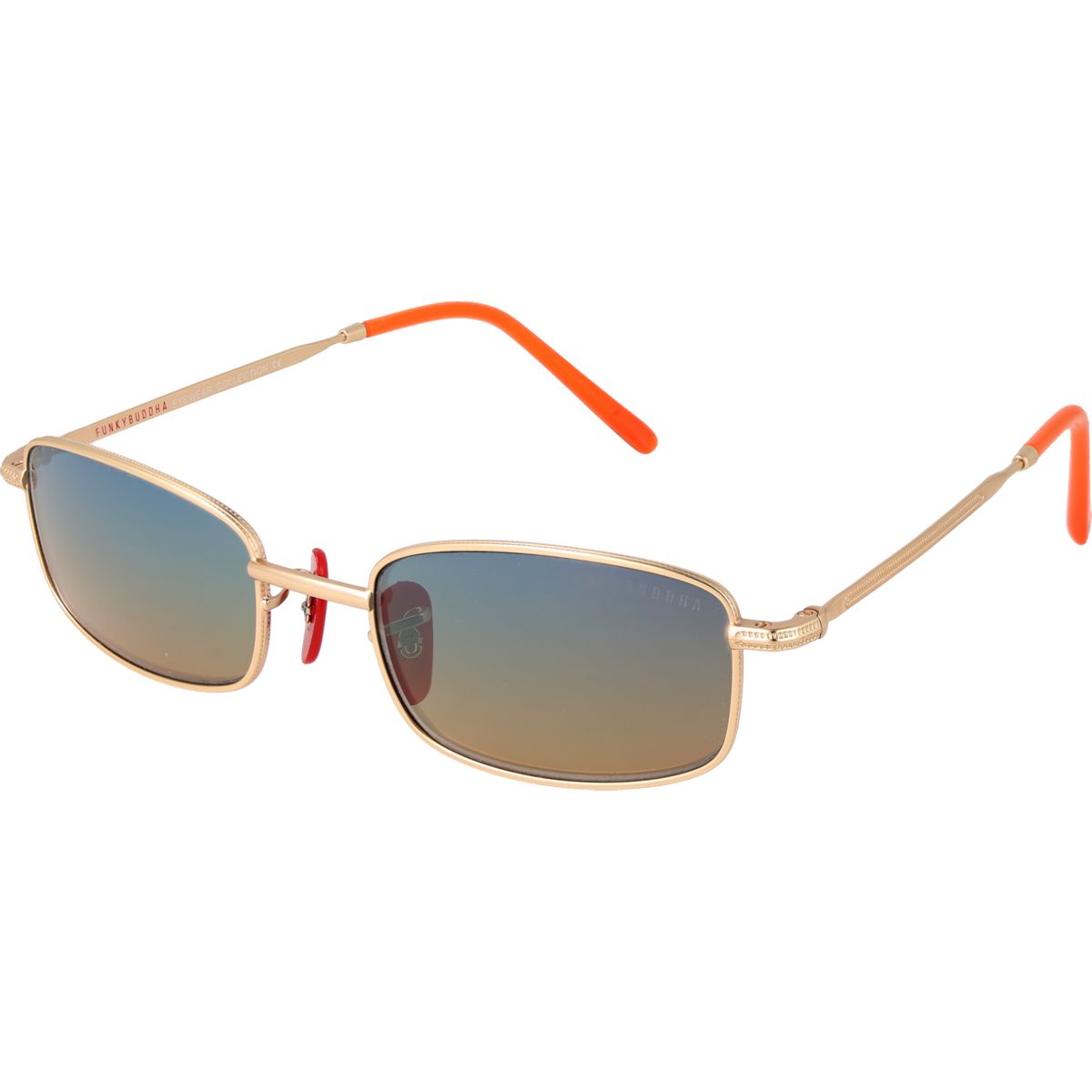Rechteckige Sonnenbrille mit Metallrahmen