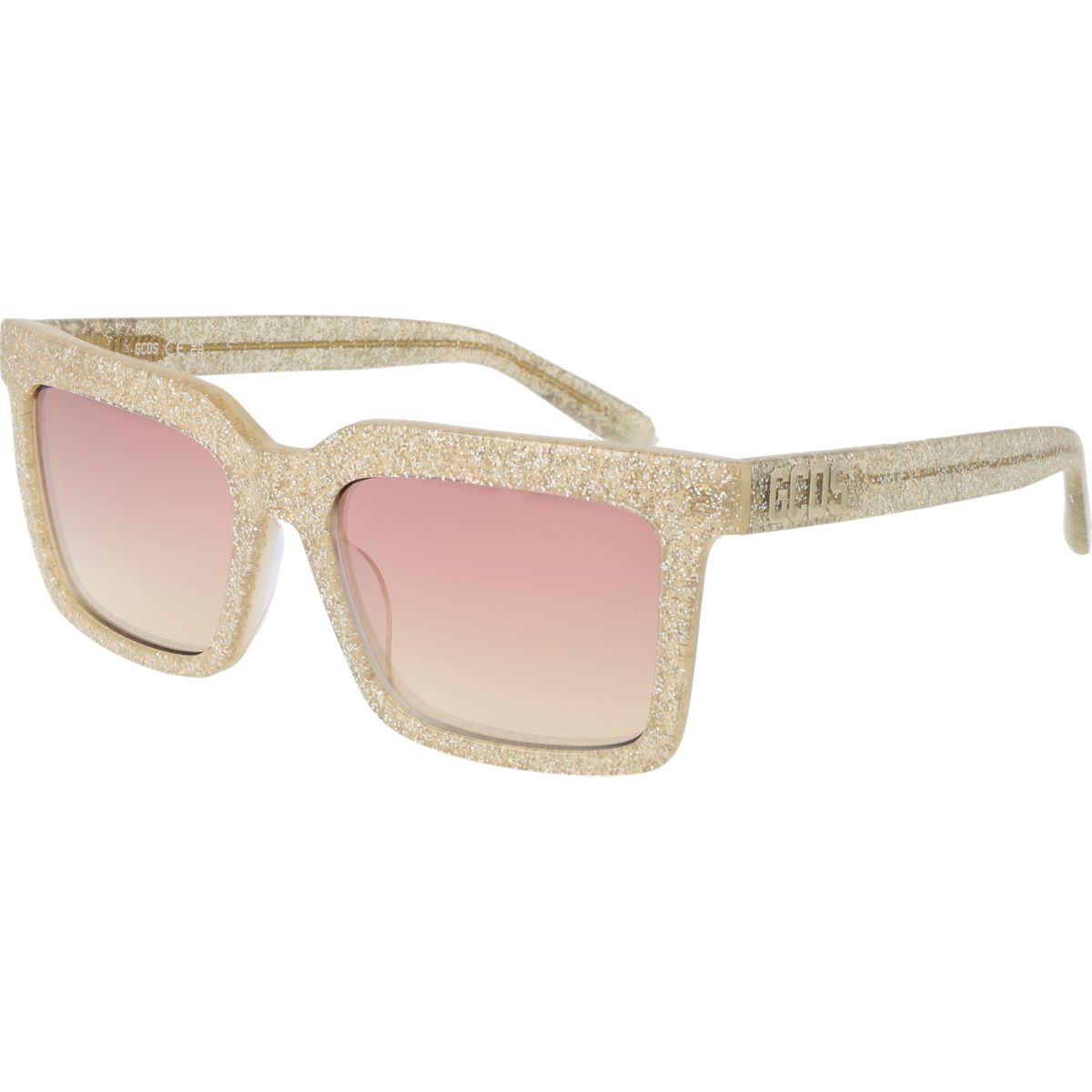 Rechteckige Sonnenbrille mit Glitzerrahmen