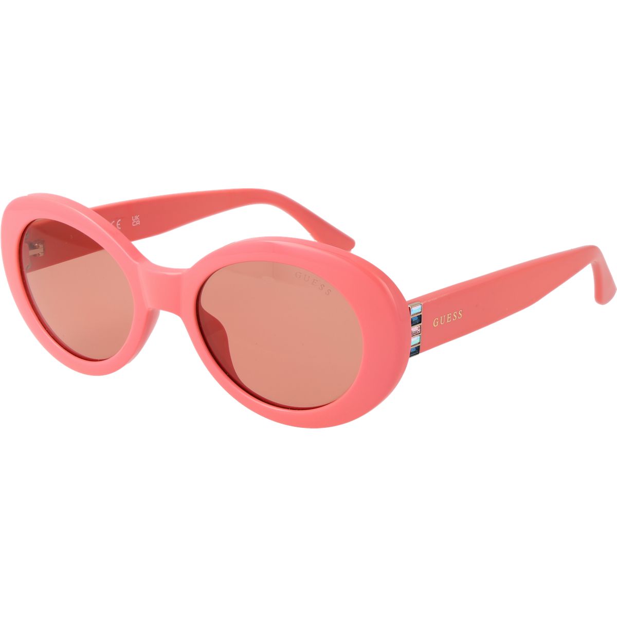 Retro-Ovale Sonnenbrille mit Verzierungen
