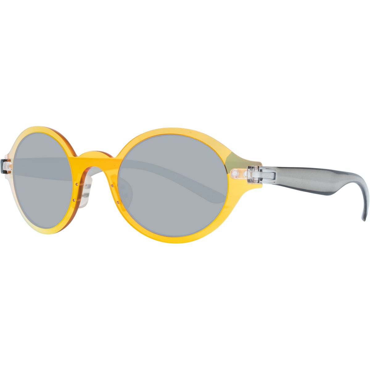 Runde Sonnenbrille mit grauen Gläsern