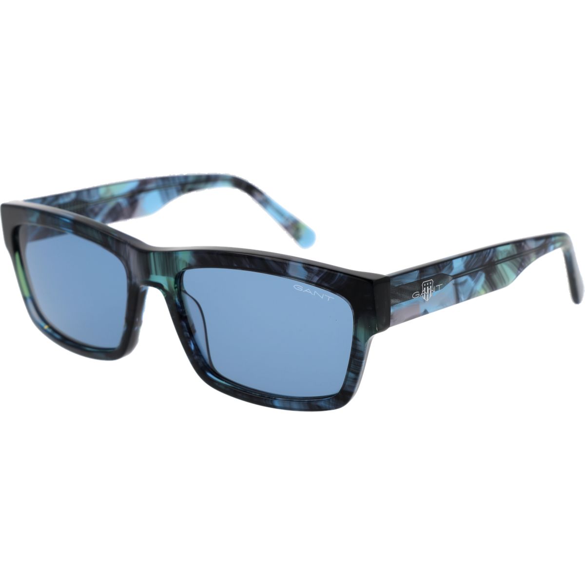 Rechteckige Sonnenbrille in Marmor-Optik