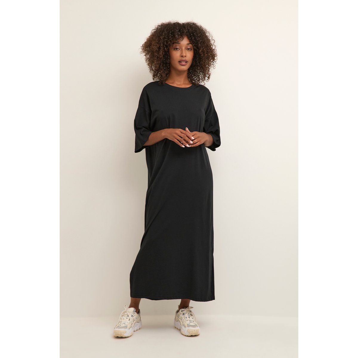 Übergroßes Midi T-Shirt Kleid