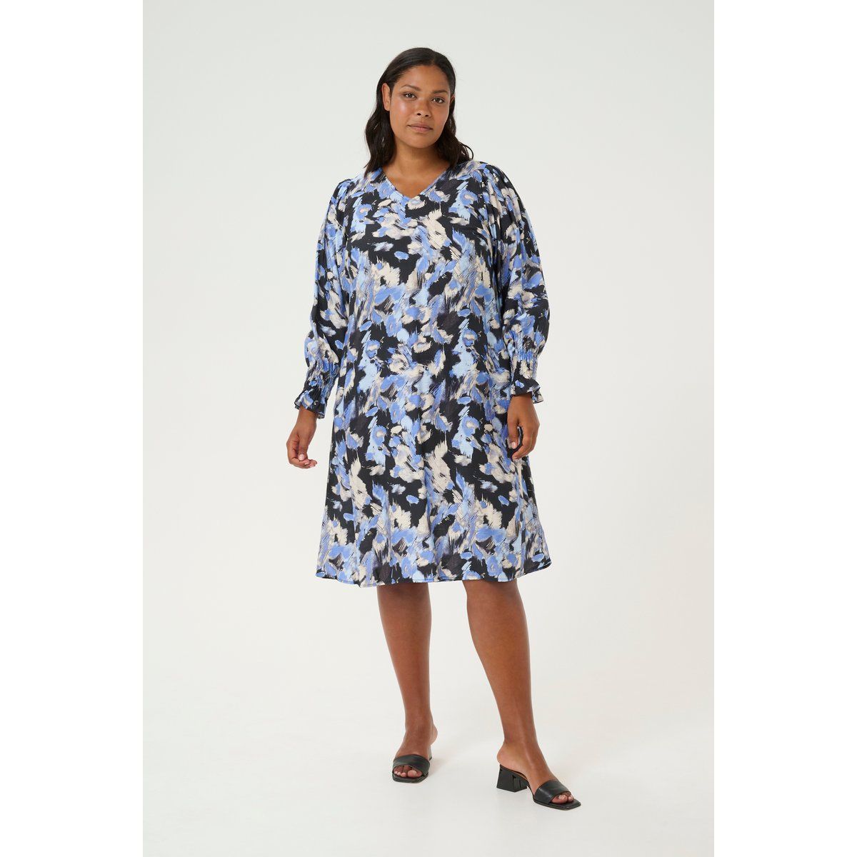Kleid A-shape black blue