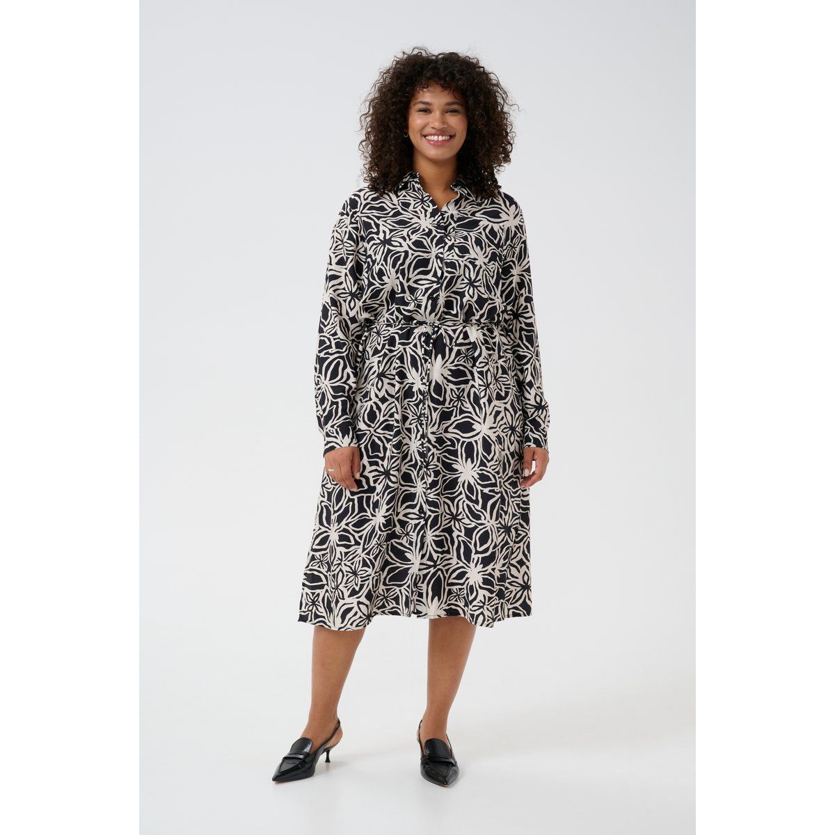 Kleid Regular fit black offwhite