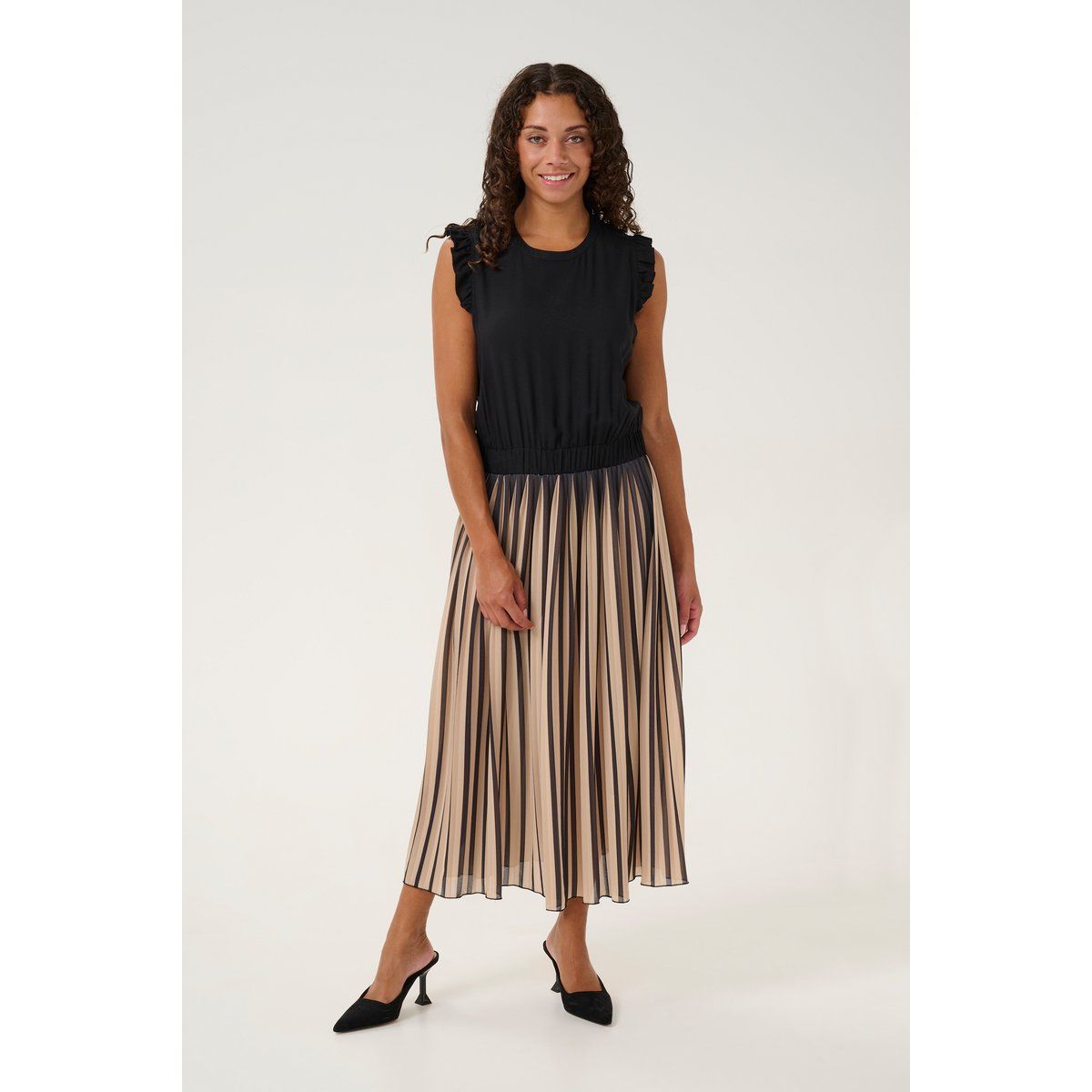 Elegantes Plissee-Midikleid