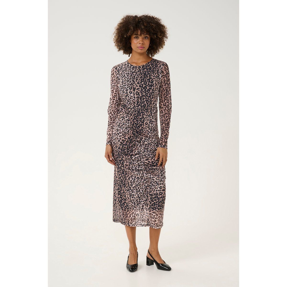 Tailliertes Kleid animal