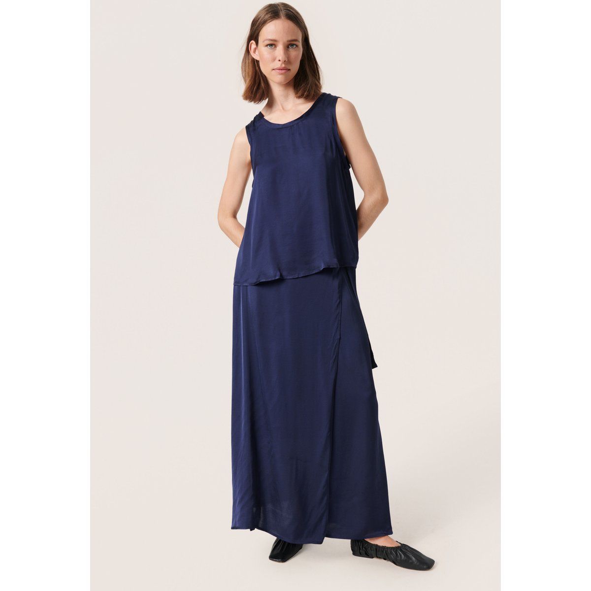 Ärmellose Bluse mit lockerer Passform