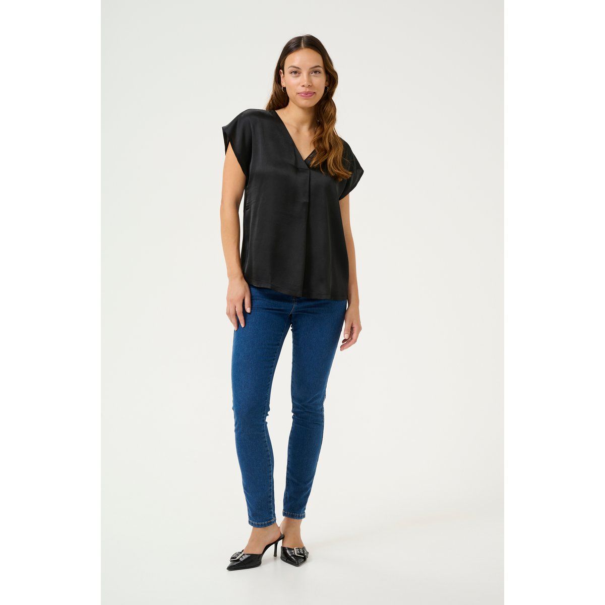 Ärmellose Bluse Loose fit Black