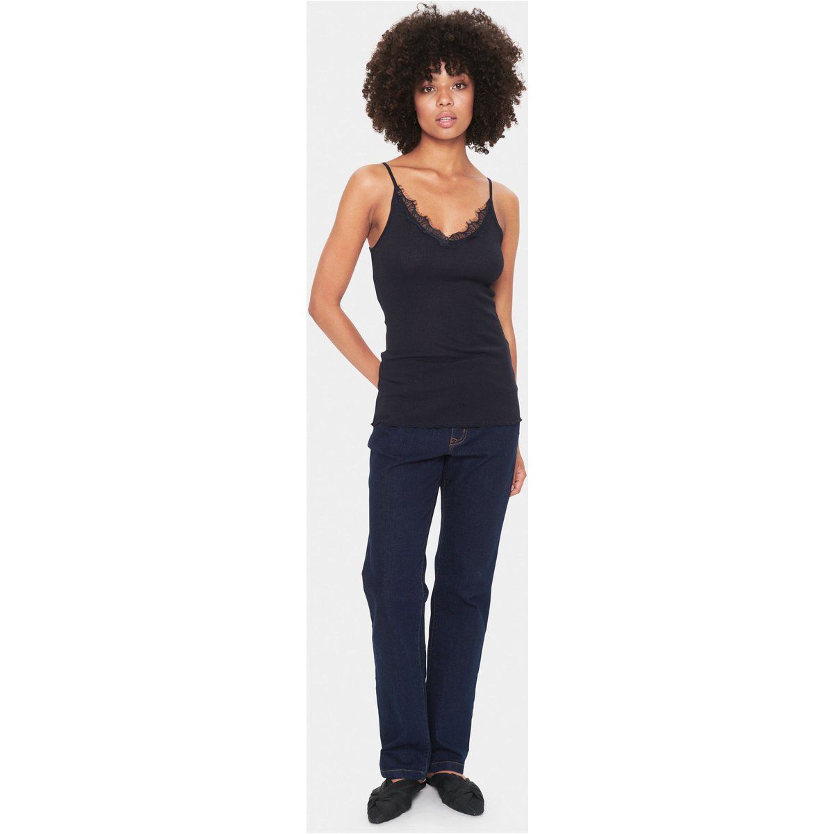 Klassisches Jersey-Top mit Seidenmischung