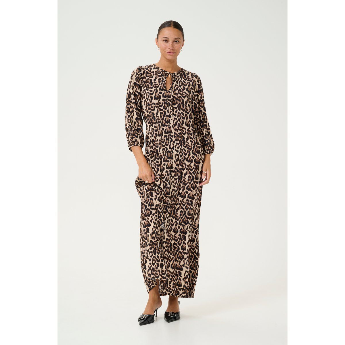 Kleid Tight fit Naturel Leopard Print