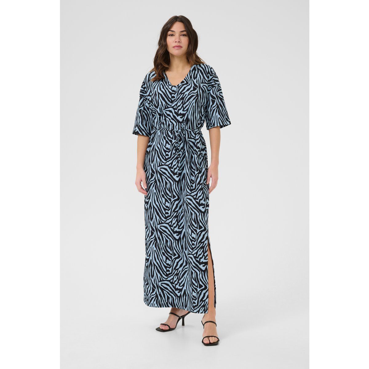 Jerseykleid Loose fit Blue / Black graphic black blue