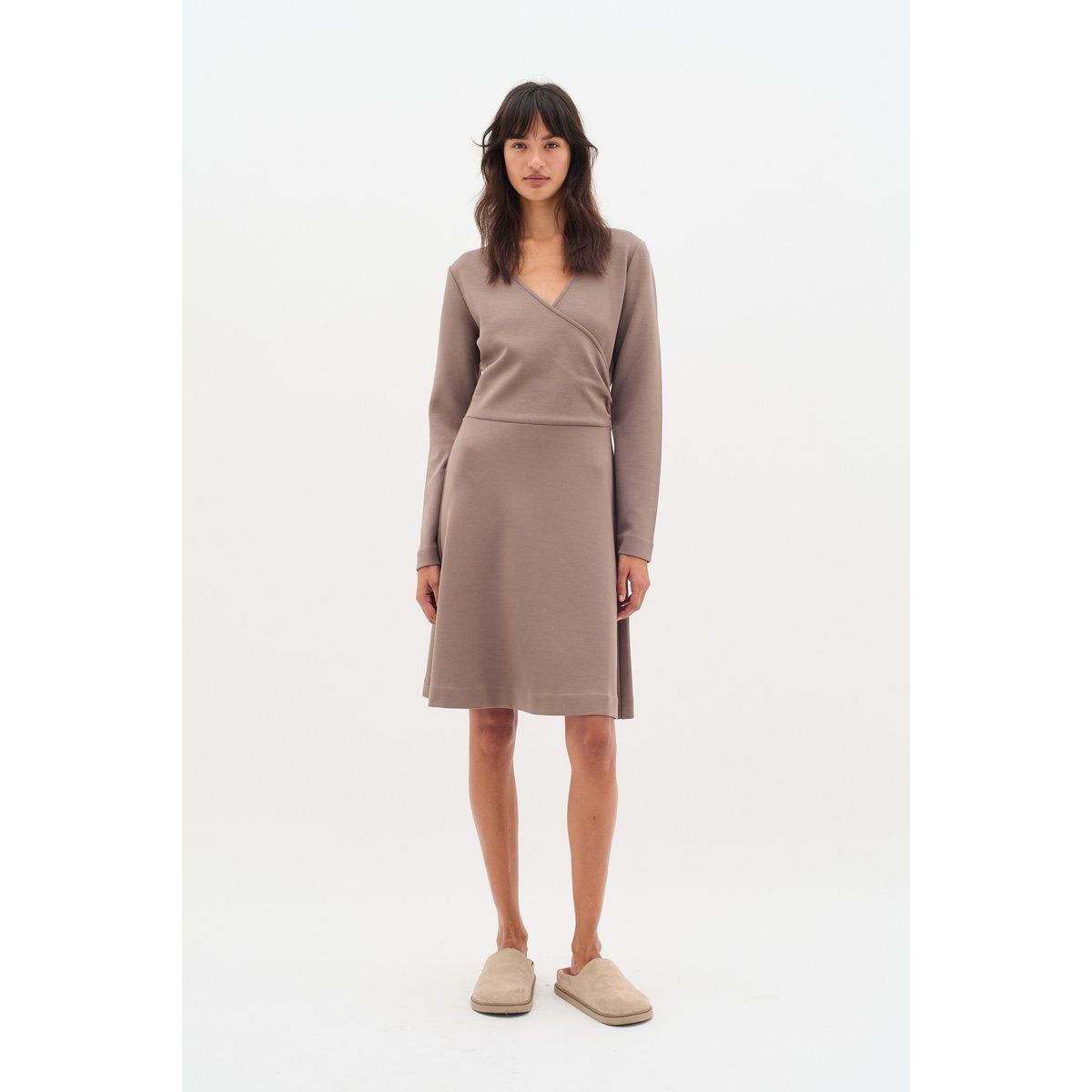 Elegantes Jersey-Wickelkleid