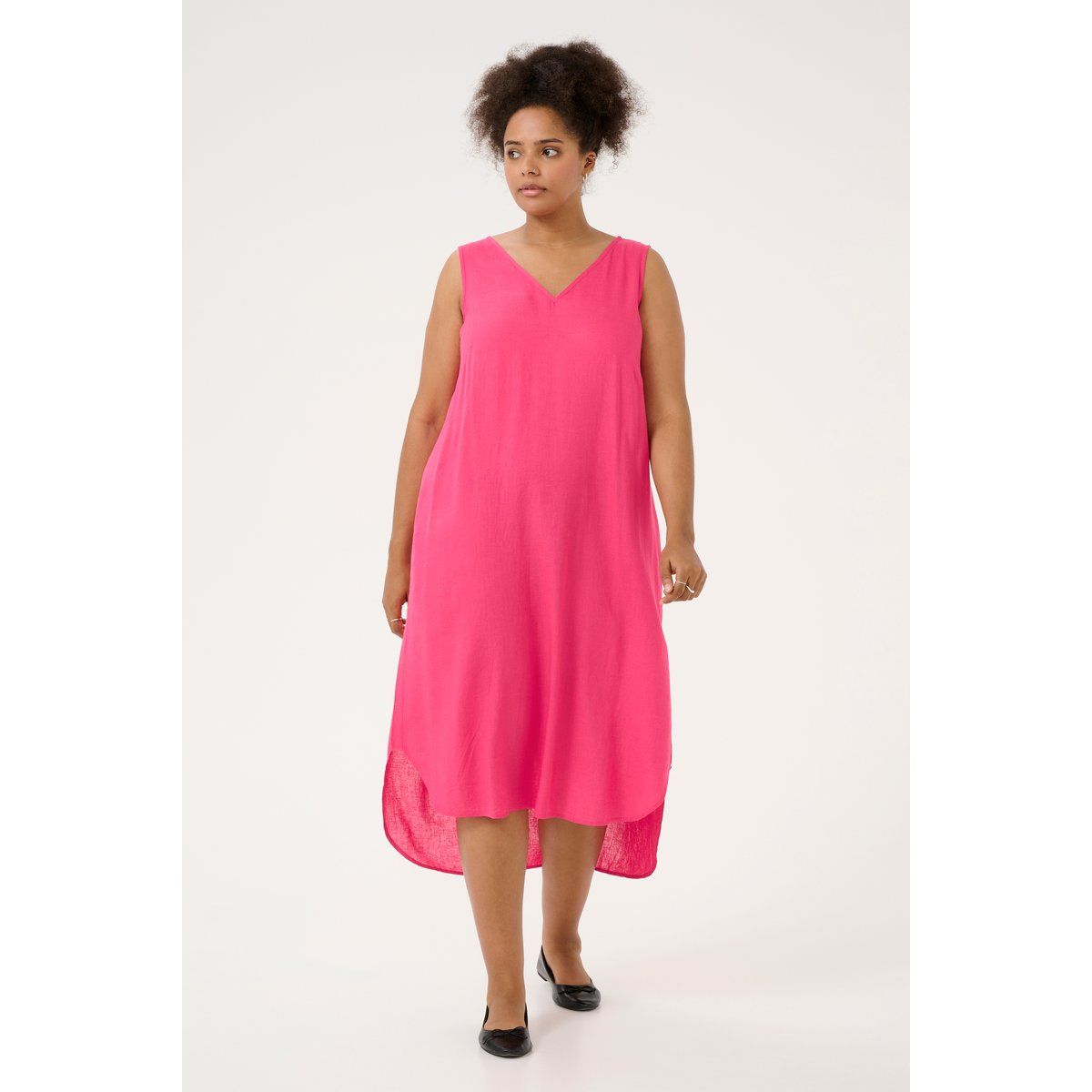 Ärmelloses A-Linien-Midikleid