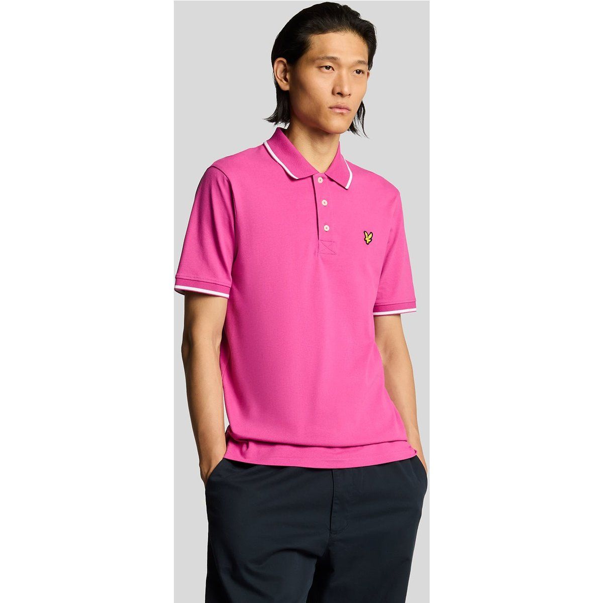 Klassisches Piqué-Poloshirt mit Rand