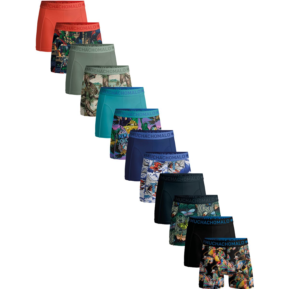 Herren-Boxershorts mit Print Multipack