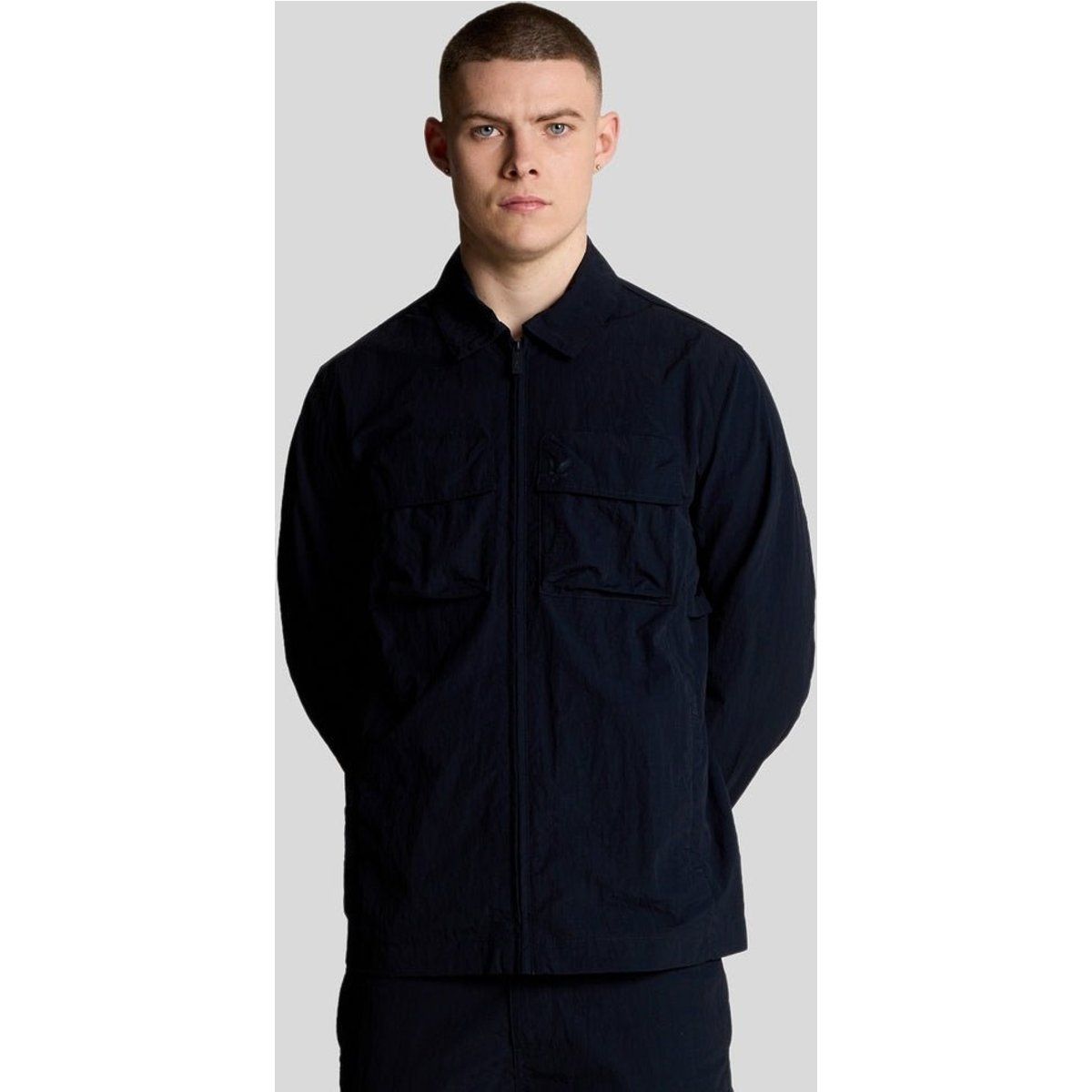 Herren Belüftetes Overshirt mit Reißverschluss