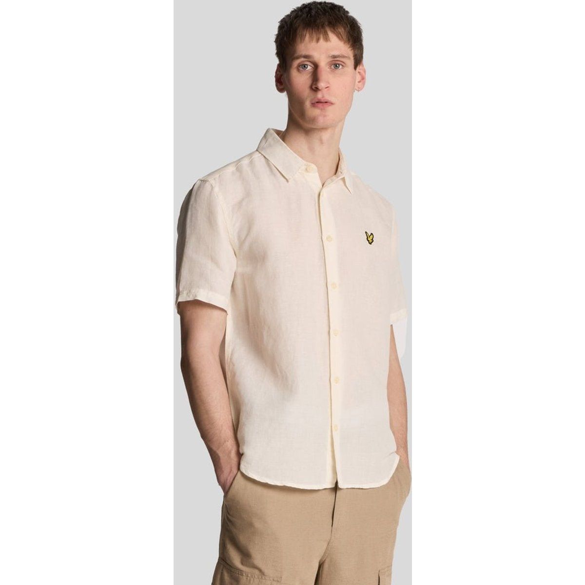 Herren Kurzarm Hemd mit Hanf-Mischung