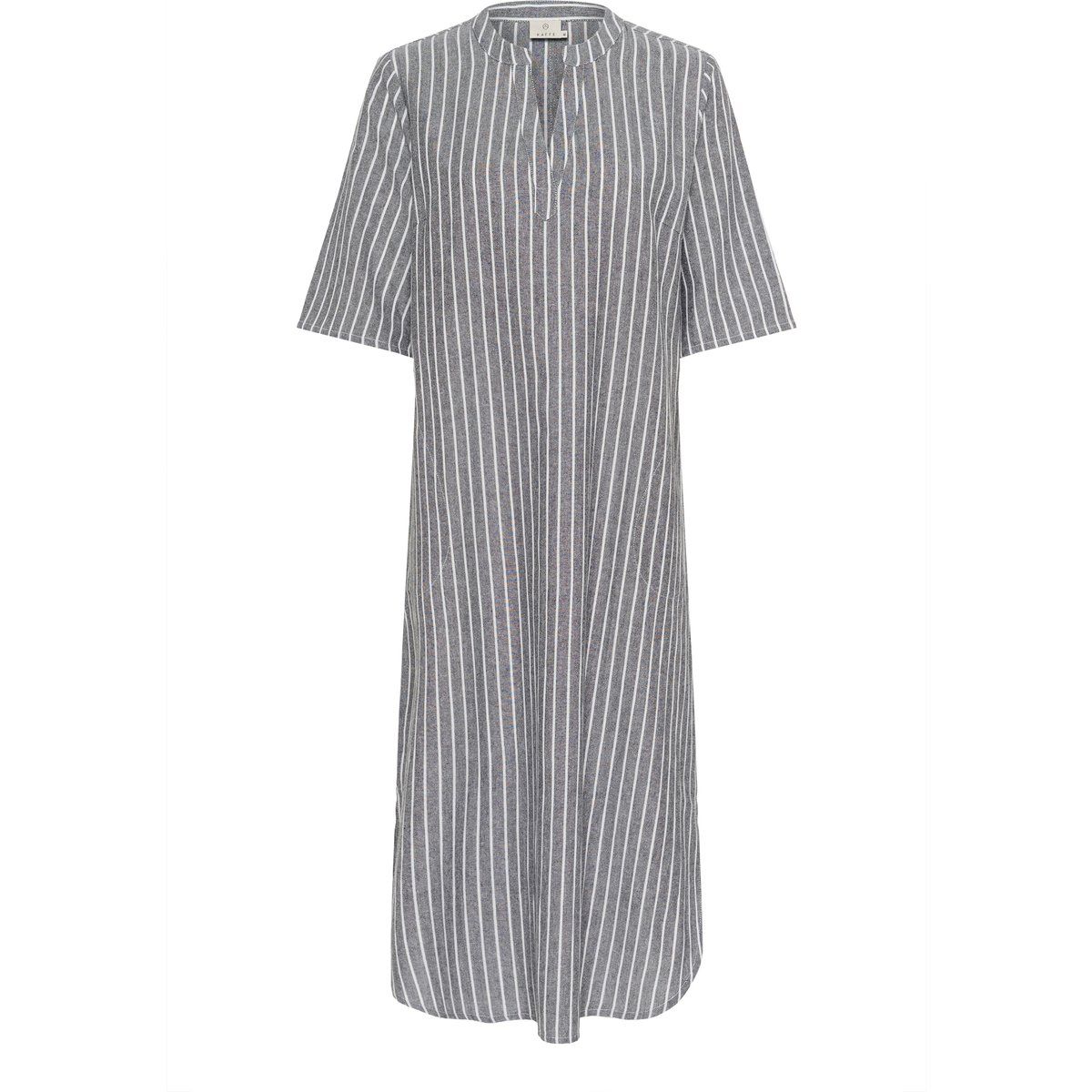 Kleid Casual fit Black Melange/White Stripe black offwhite
