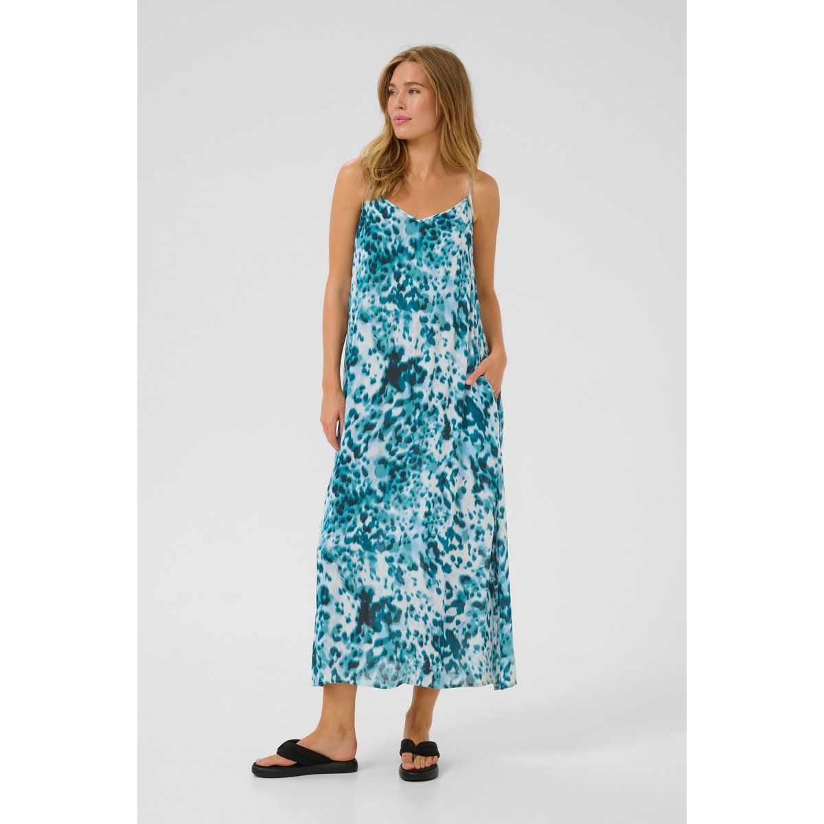 Weiches Maxikleid mit Leopardenmuster