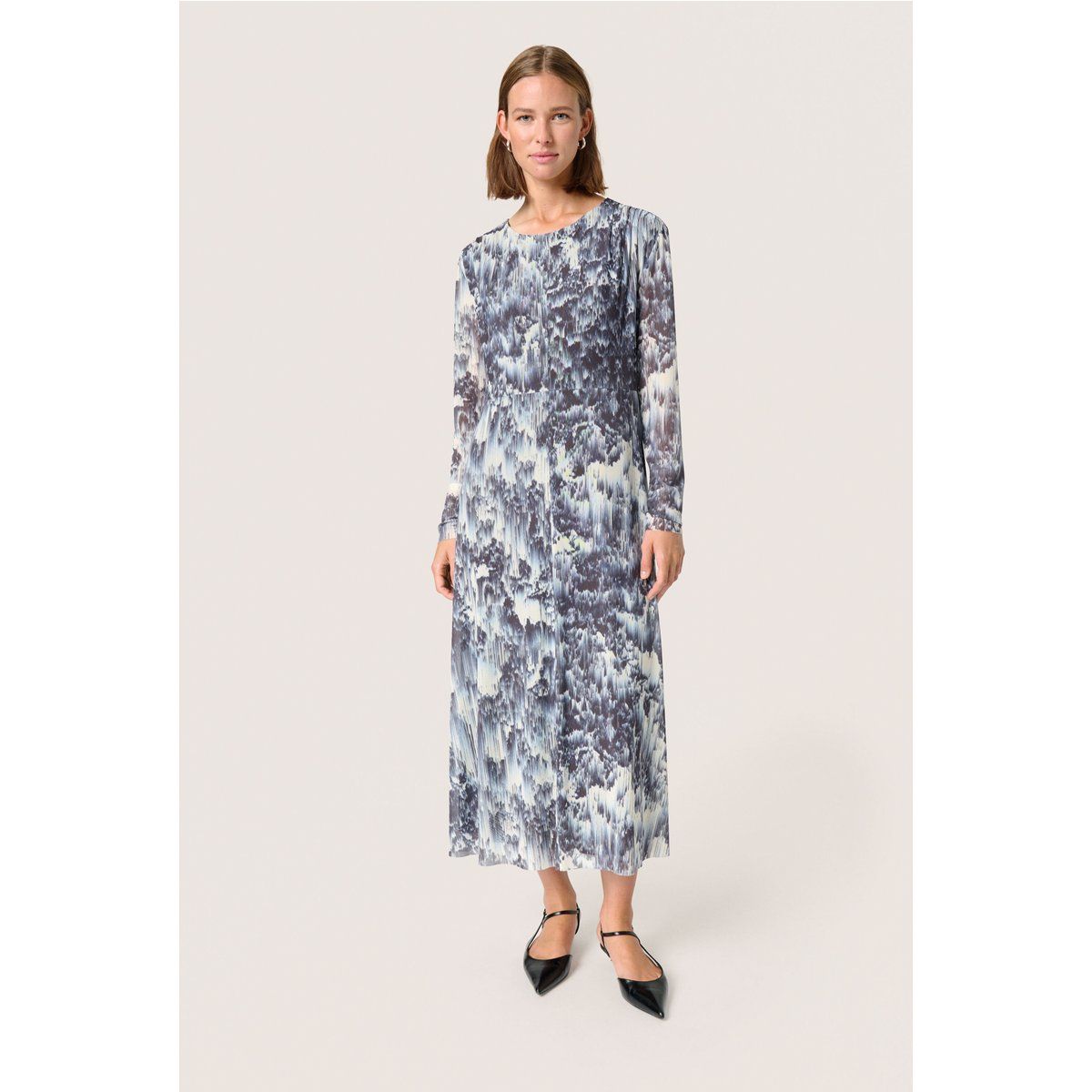 Jerseykleid A-shape Dark Navy Landscape Print multicolour