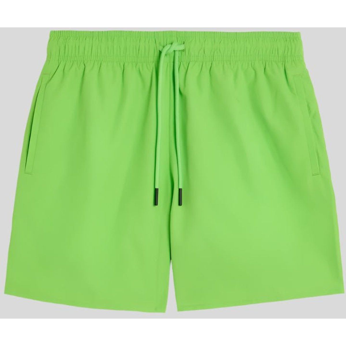 Leuchtend grüne Badeshorts mit Kordelzug
