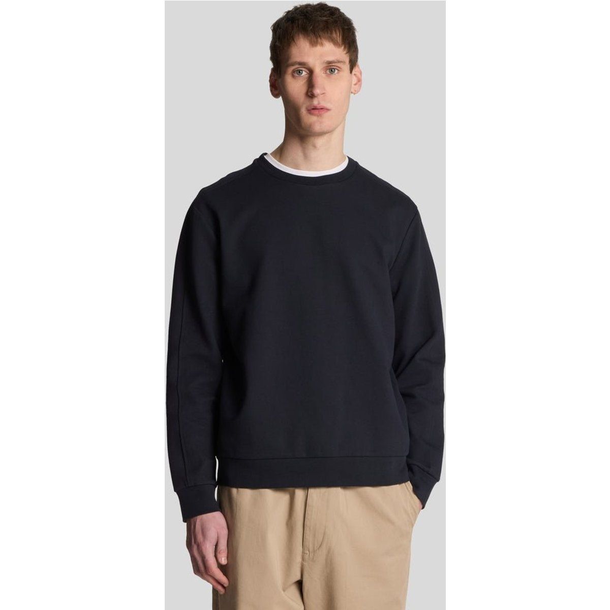 Klassisches Baumwoll-Sweatshirt mit Rundhalsausschnitt